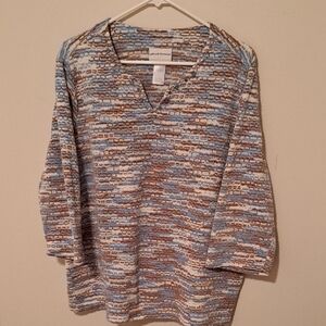 Alfred Dunner Multicolor Knit Top.  Size 1X.